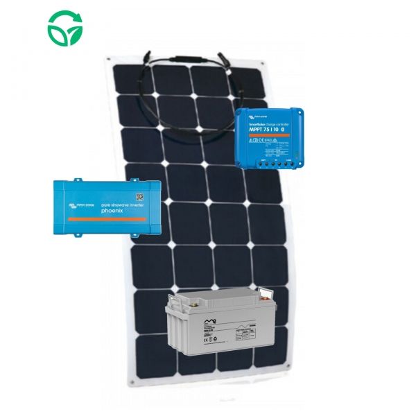 panel solar flexible para caravana con batería