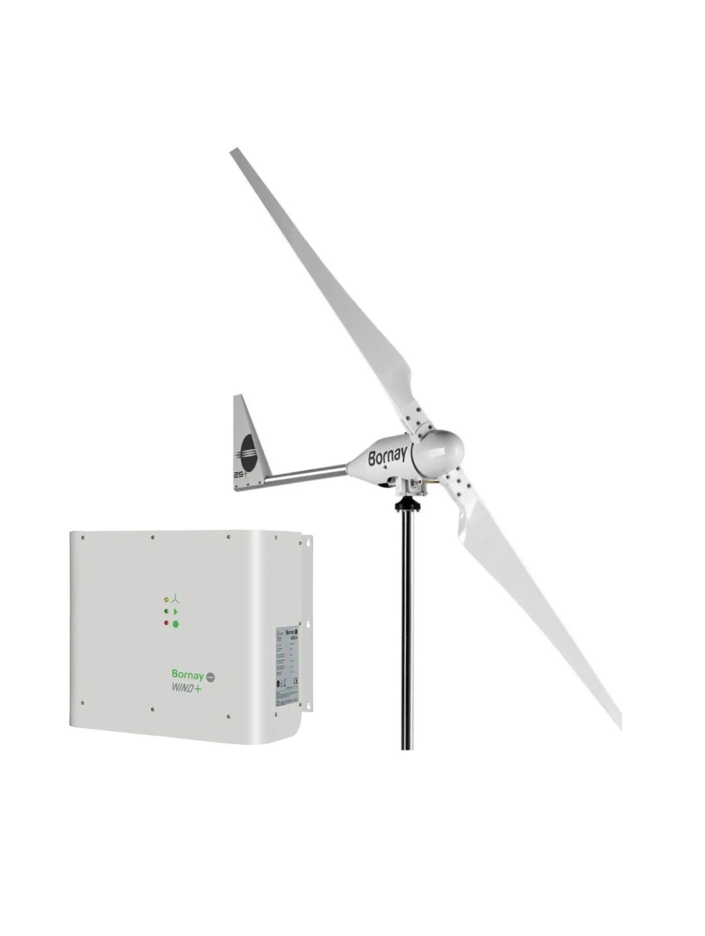 Kit aerogenerador doméstico bornay con inversor de conexión a red 3kw