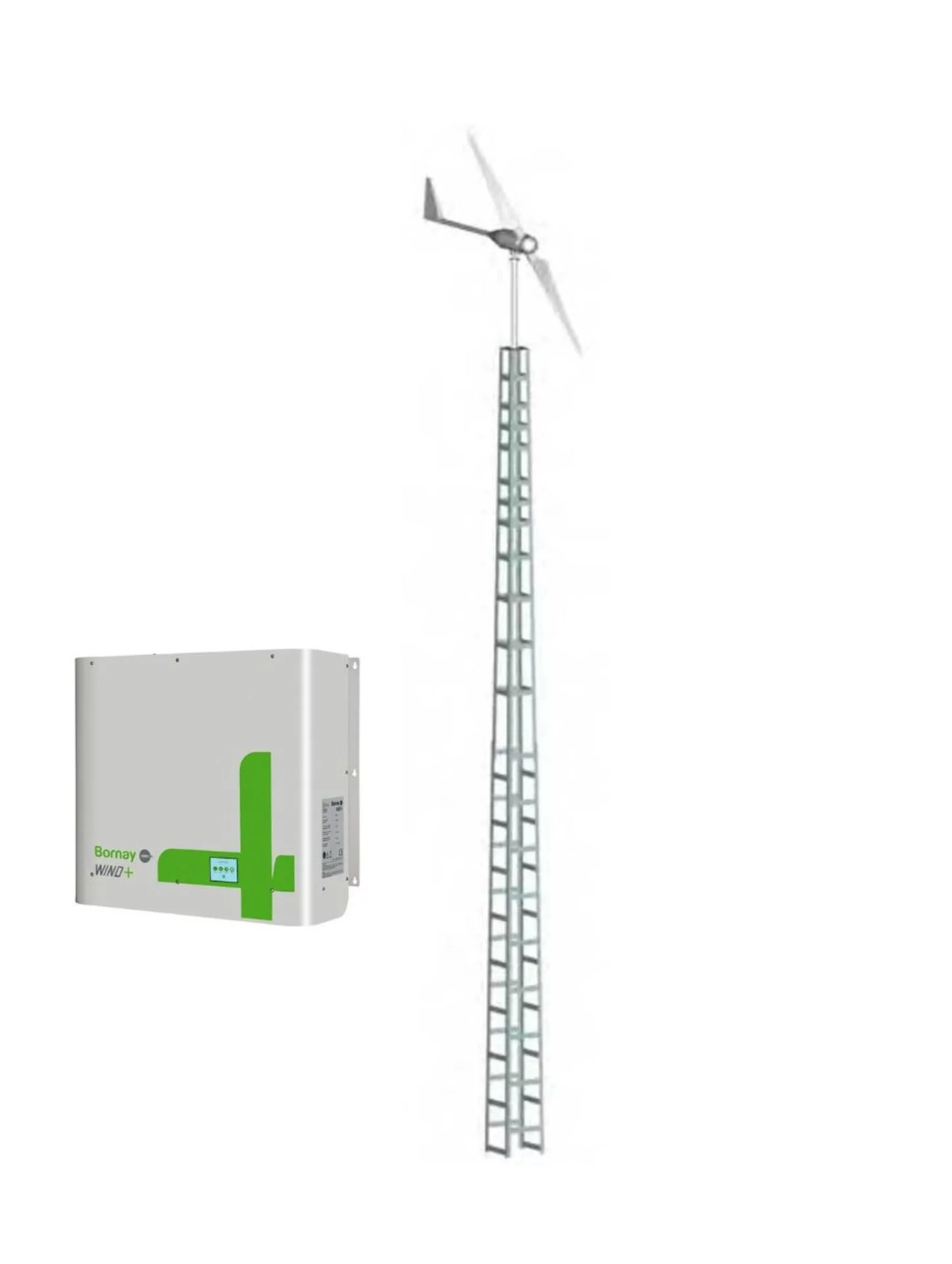 Kit-aerogenerador-bornay-con-torre-cuatripata-y-regulador-mppt